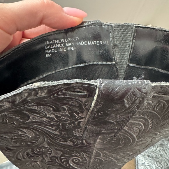 Coldwater Creek Vintage Western Cowboy Boots - Black Leather - Size 8 - EUC - Picture 7 of 10